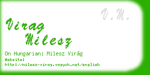 virag milesz business card
