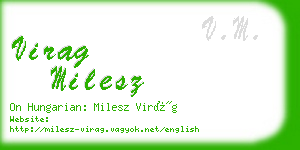 virag milesz business card